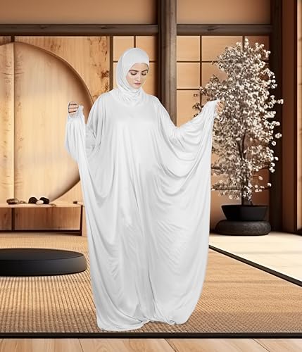 Image of Mehar Namazi Muslim Prayer Dress for Women |Modest Islamic Namaz Dress with Hijab | Soft Strechable Fabric Zunaira Farasha Namaz Outfit