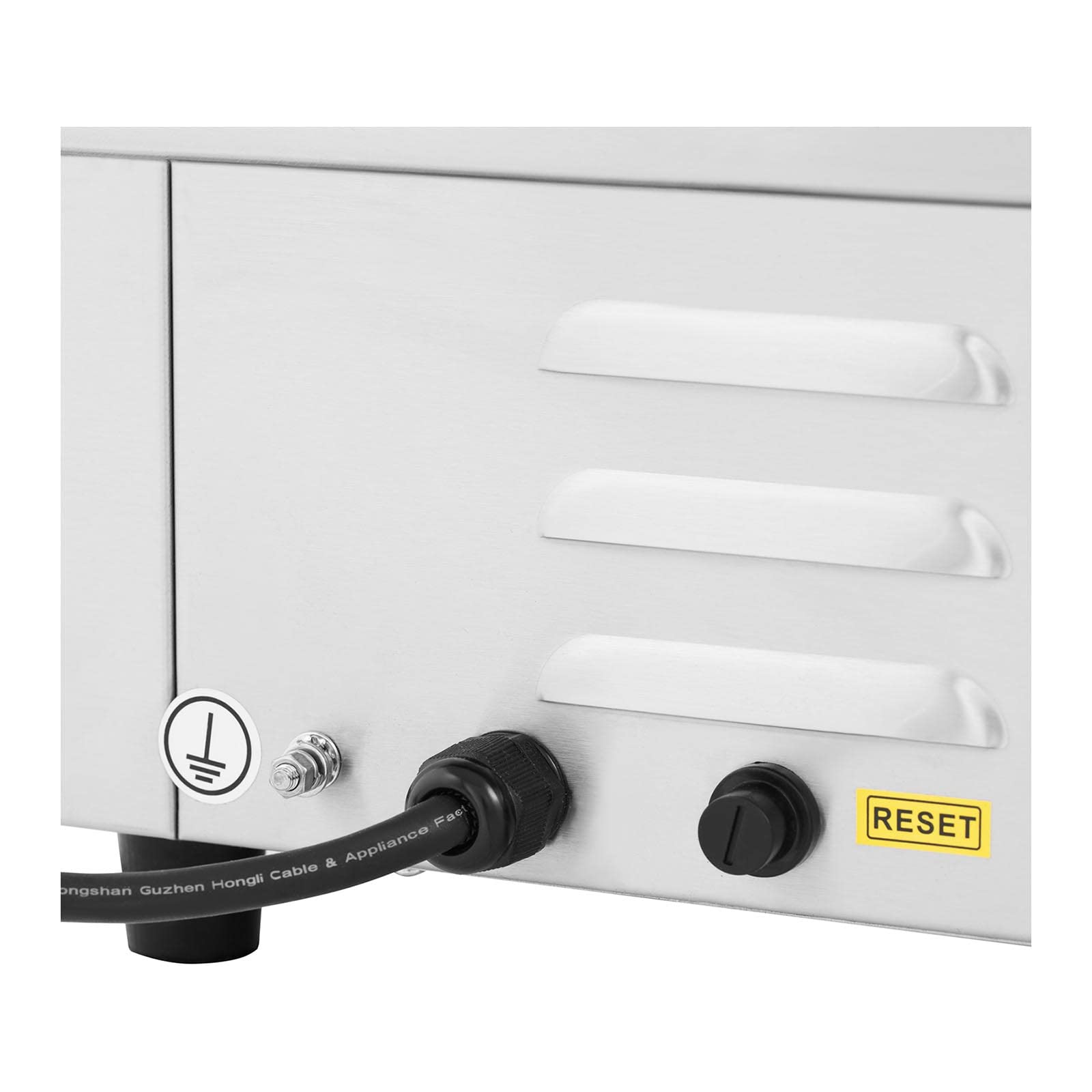 Royal Catering Gastro Grillplatte elektrisch 3000 W 50-300 °C 550 x 350 mm Edelstahl/Stahl glatte Grillfläche Griddleplatte Bratplatte Tischgrill Elektro-Grillplatte