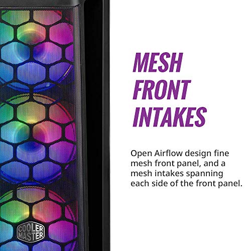 GABINETE MASTERBOX MB511 MID TOWER com 3 FANS de LED ARGB PRETO - MCB-B511D-KGNN-RGA, Cooler Master