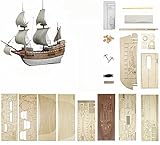 GAWEGM Holzschiff Modellbausatz - 1/96 Mai Blume 1620 Segelboot