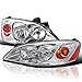SPEC-D TUNING Chrome Clear Headlights Compatible with Pontiac G6 2005-2010 L+R Pair Head Light Lamp Assembly