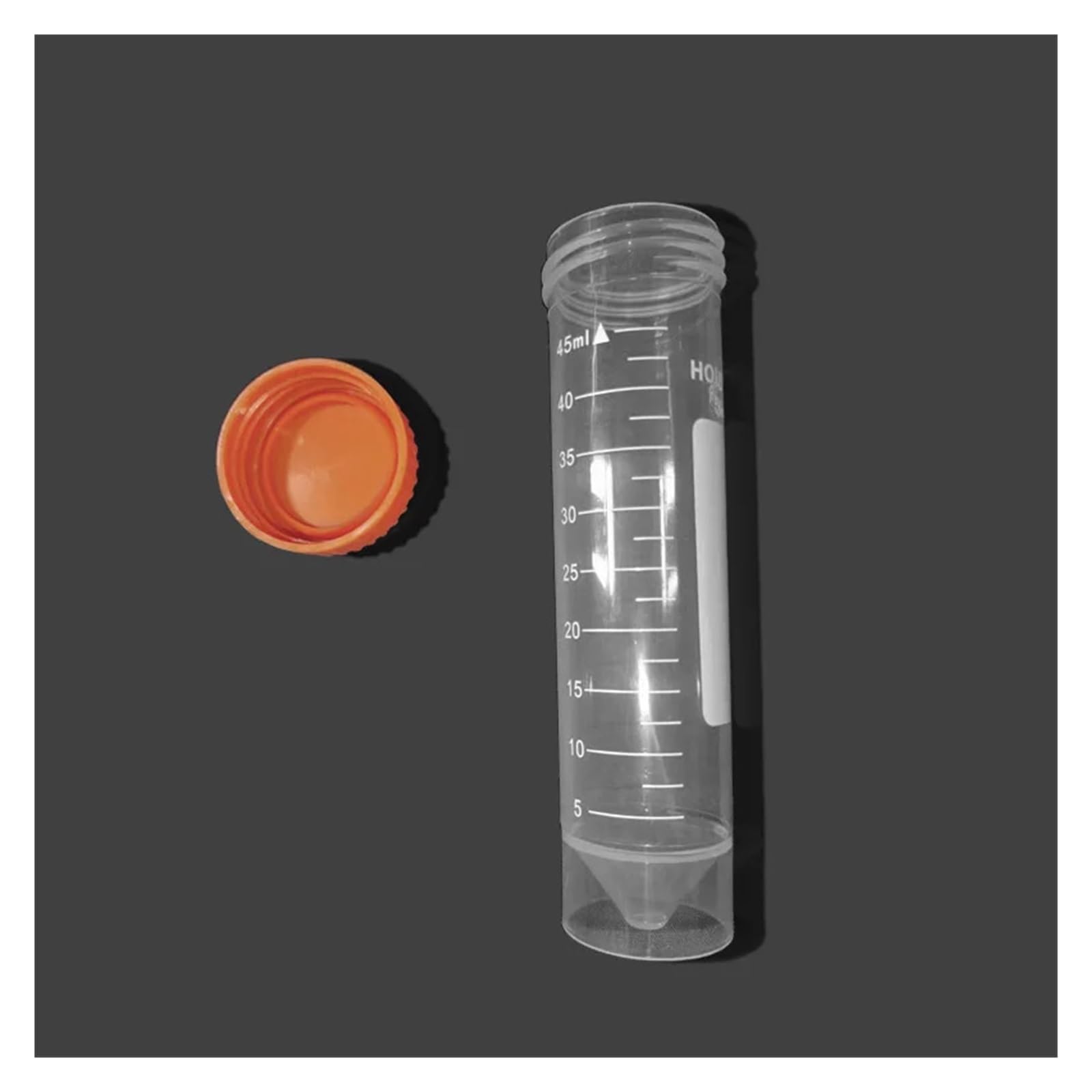 yingyingjia 50 ml 25 szt. probówek wirówkowych, probówki stożkowe, szczelne nakrętki, pojemnik plastikowy, skalowane znaczniki do pisania, laboratorium, szkoła laboratoryjna