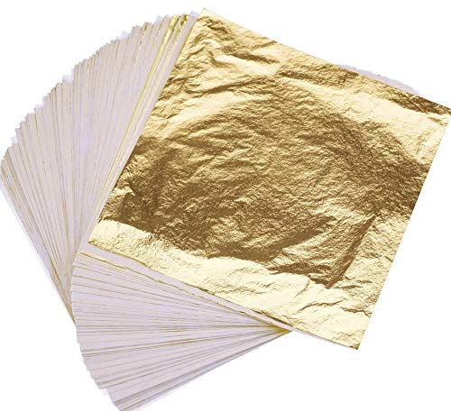 24CT Gold leaf Gilding - 10 Gold sheets, larger size 5.5cm x 5.5cm by Pure Gold