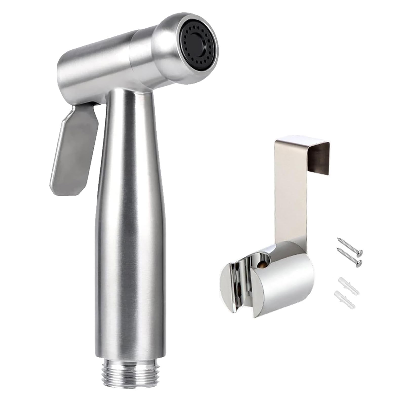 Pulverizador de mano para bidé con manguera flexible y soporte para inodoro doméstico