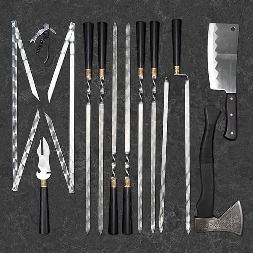 Set de accesorios para parrilla BBQ de 39 piezas miniatura 3