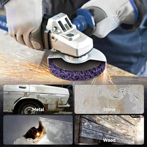 6 discos decapantes 115mm para amoladora angular que limpian pintura y oxido de soldadura 6