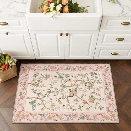 Jinchan Floraison Tapete Floral Interior 2x3 Pies miniatura 2