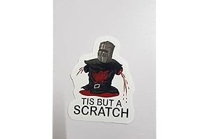 Tis But A Scratch Vinyl Sticker 3 Inch for Water Bottle, Tumbler,...