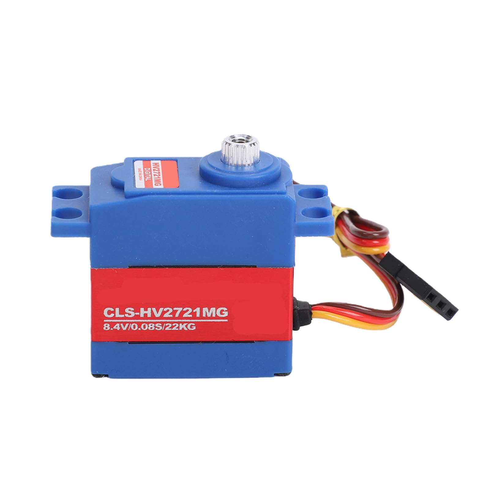 POENVFPO Servo RC de Alto par, Motor sin Núcleo de 22 Kg con Engranajes Metálicos de 25T, Resistente Al Agua IP67 para Coches y Aviones RC