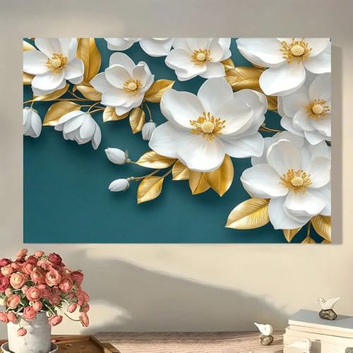 Fresque murale florale grand format 60x108 cm pour décoration murale