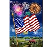Briarwood Lane Garden Flag 12x18 For Outdoor American Flag Firework Garden Flag Flags For Outside
