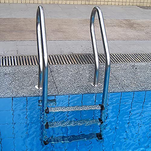 Escalera para piscina de acero inoxidable con 3 peldaños miniatura 3