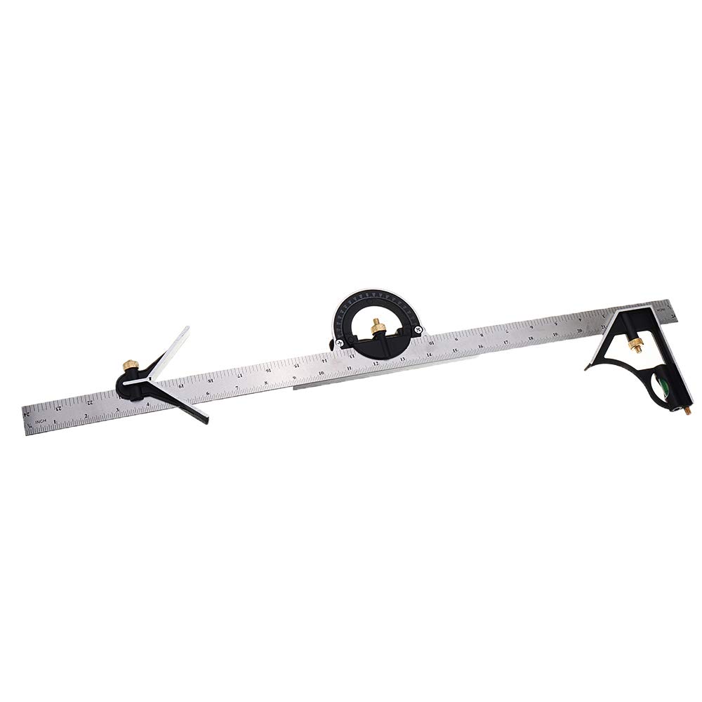 300 mm/600 mm multifunción combinación de ángulo cuadrado de alta precisión transportador carpintero herramienta de medición – 300 mm