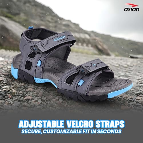 Image of ASIAN Vistara-48 Men's Outdoor Sandals with Adjustable Straps, Cushioned Footbed, Rugged Anti-Slip Outsole, Stylish Lightweight Design | Ideal for Travel & Beach