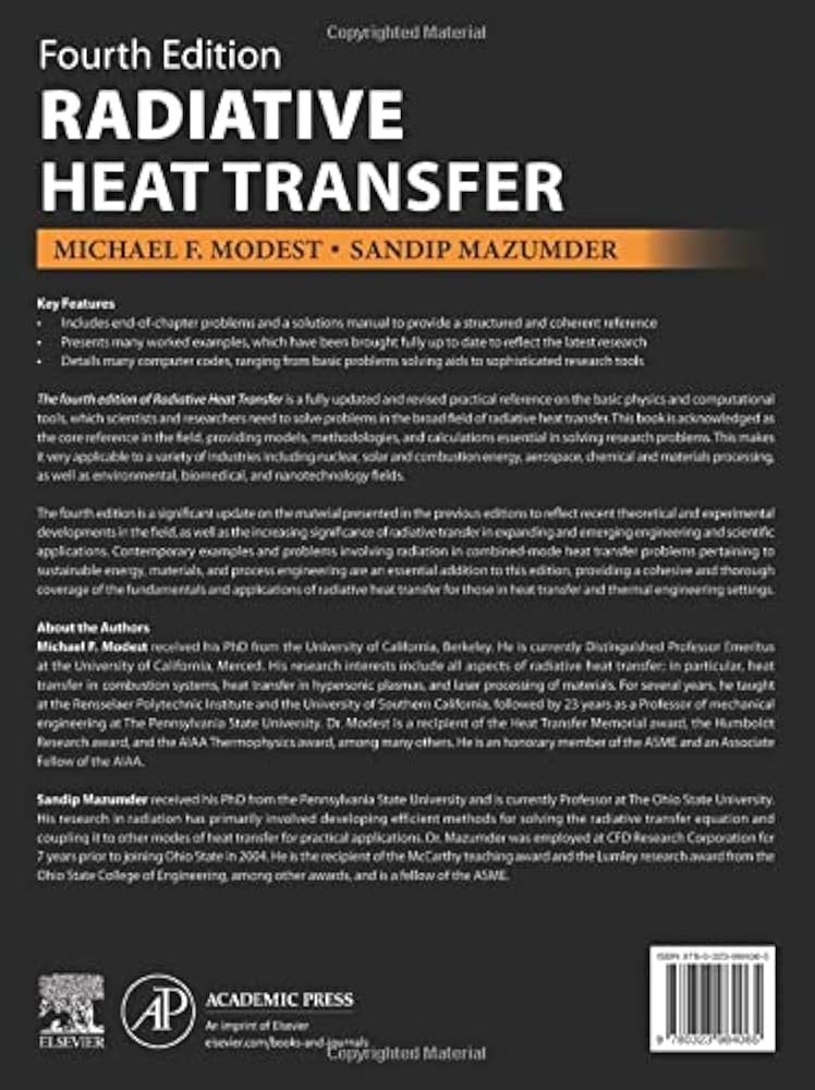 Radiative Heat Transfer: Modest, Michael F., Mazumder, Sandip