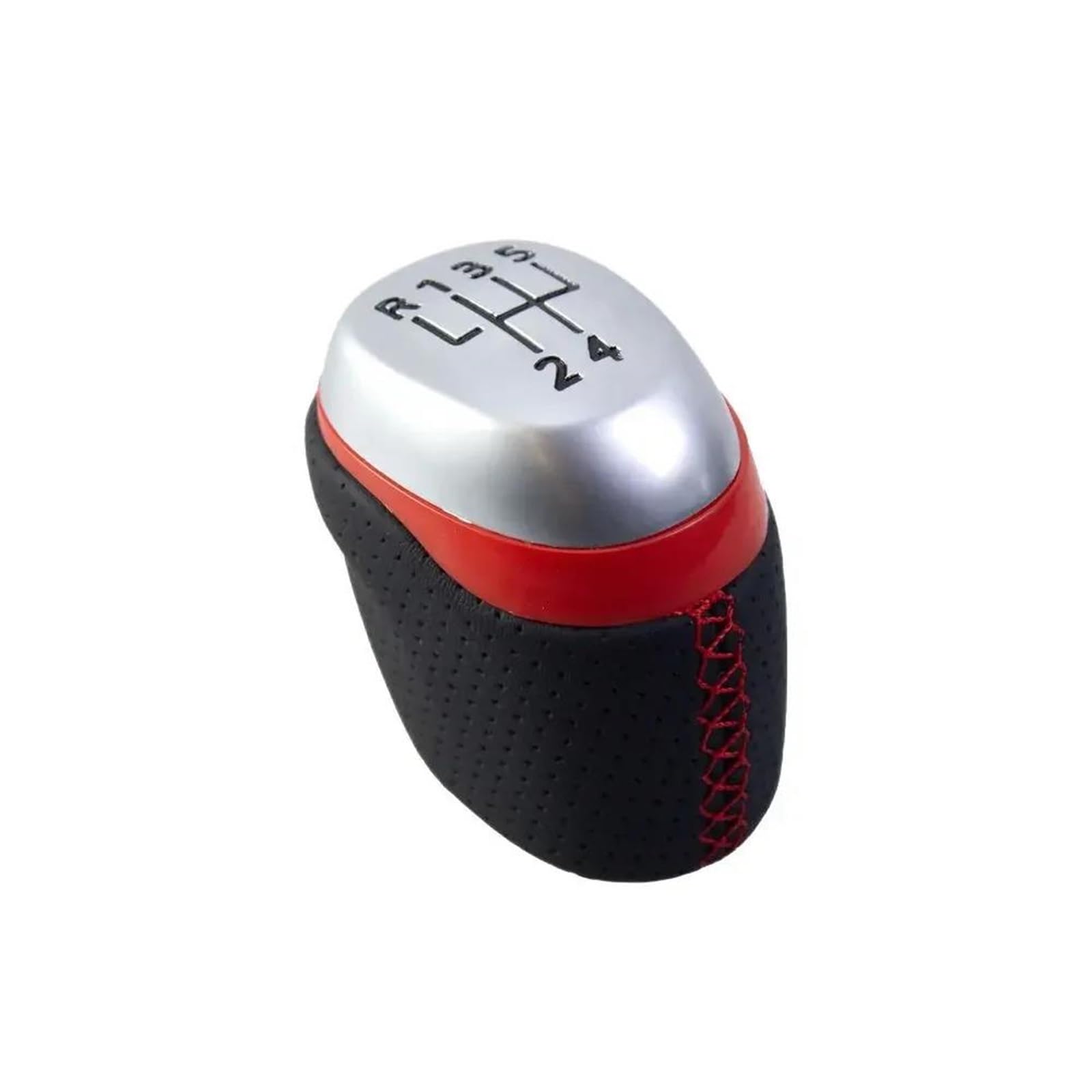 Sunbangoz Red For Clio Mk4 Lever Stick Head Gearbox Handles Leather Headball Accessories 5 6 Speed Car Gear Shift Knob(,5 Speed)