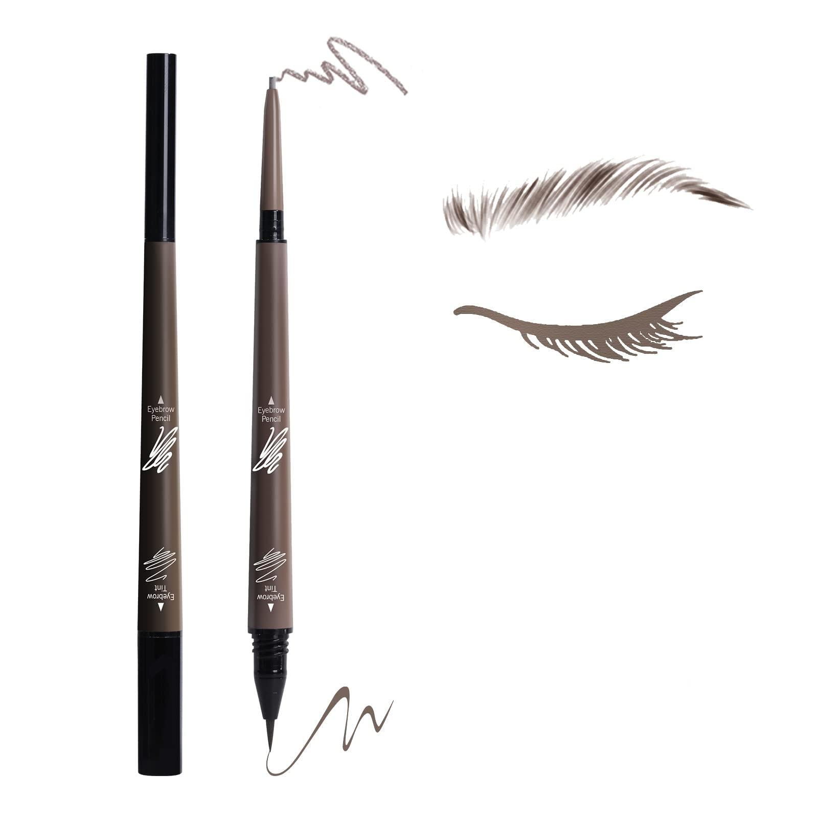 KASTWAVE 2 in 1 Eyebrow Pencil, Waterproof & Long Lasting Liquid Eyebrow Pen, Dual Ended Pencil Fills and Defines Brow Tint with the Precision & Definition of Microblading, Chestnut