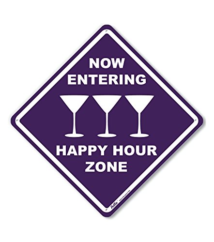 Panneau Panneau en plastique Happy Hour Zone pour célébrer des instants de partage