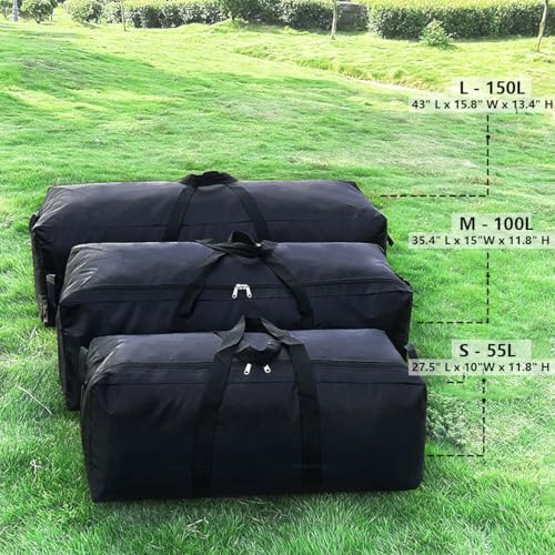Heavy-duty Water-resistant Extra-large Capacity Duffle Bag Storage Bag (55L)2