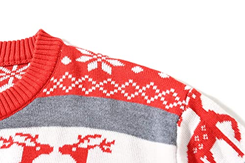 SSLR-Ugly-Christmas-Sweater-for-Mens-Funny Sweater Holiday Reindeer Knitted Pullover Crew Neck4