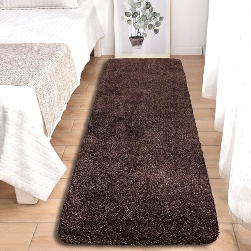 Image of 2x4 feet Soft Runner Rug for Living Room and Bedroom, Modern Indoor Floor Carpet with Non-Slip Backing, Comfortable Decorative Home Decor Rug, Easy Clean & Durable- (Coffee, Rectangular)