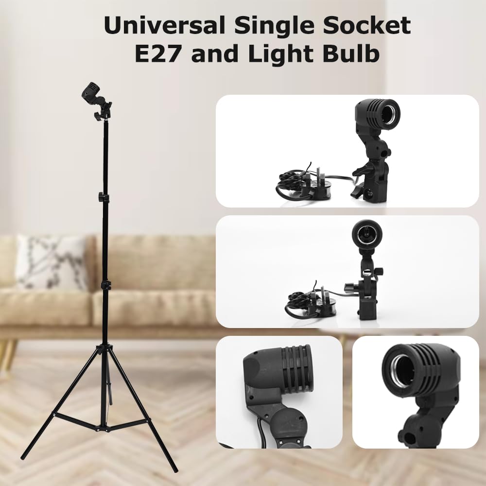 Studio Photo Et Éclairage, Zingbabu 0.5x0.7m Softbox Studio Photo Kit, 2x3m Backdrop Stand, 1.8x2.8m Toile de Fond, Steady Umbrella Kit Eclairage Photo Light