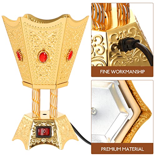 Sewacc Electric Incense Burner Oud Frankincense Resin Burner Plug-In Incense Holder Middle Eastern Style Censer Yoga Spa Burner Us Plug (Beads Random Color) #TOP7