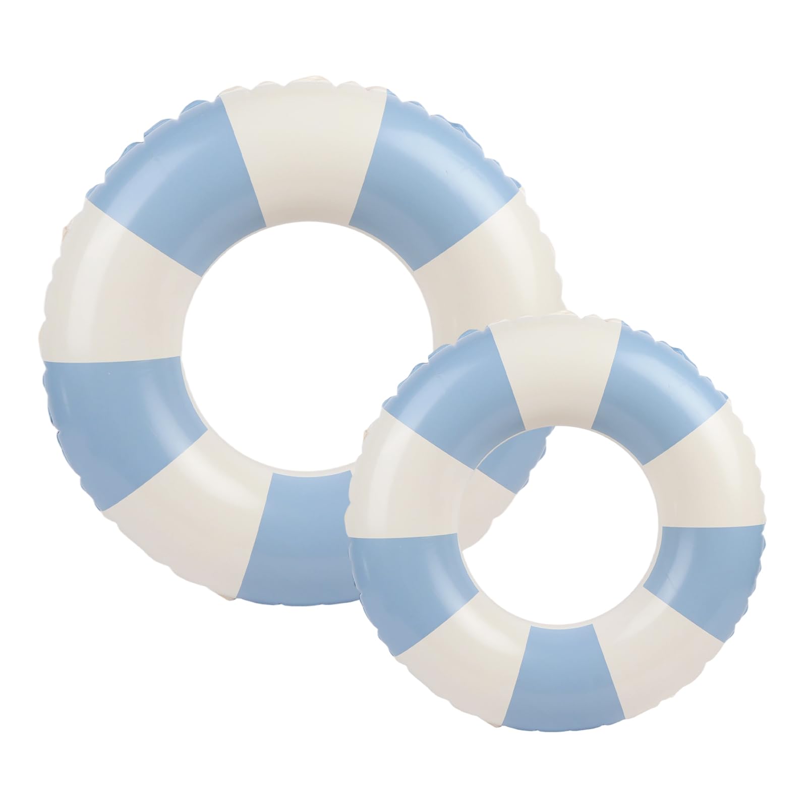 2Pcs Inflatable Swimming Rings, Durable PVC Pool Ring, for Kids Adults Summer Beach Pool Party Water Sports (Blue)