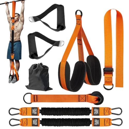 Dominadas asistidas con equipo de entrenamiento de correa ajustable para la parte superior del cuerpo para puertas y entrenamientos de fitness