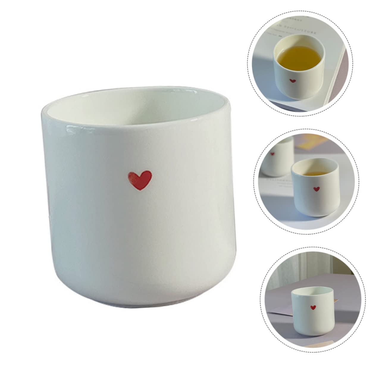 Taza de café expreso Tazas de café únicas - Taza de café Tazas en forma de corazón Taza de té de cerámica Taza de té de porcelana expreso Taza de té Taza de cerámica Vaso de jugo Amantes Concentrado
