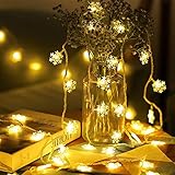 LED-Girlanden-Lichterketten, Schneeflocken, Lichterketten, festliche Beleuchtung, Weihnachtsdekoration USB 3m30 LEDs
