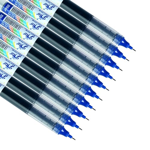 Image of JITO 0.5mm Fine Tip Roller Pen, Blue Ink - Pack of 20 (10x2)