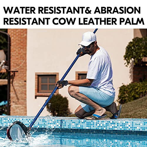 Vgo... 1-Pair Safety Leather Work Gloves, Mechanics Gloves, Anti-Vibration Gloves,Water Resistant, Medium Duty (Size Xl, Brown, Ca9765Wp) #TOP2