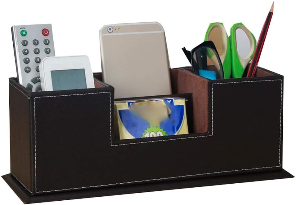 Pencil Cup Creative Leather Organizer Pen Holder Desk Organizer， Leather Pencil Cup，Durable Leather for Desk Office Pencil Holders and Home (Color : Coffee Color Cowhide)