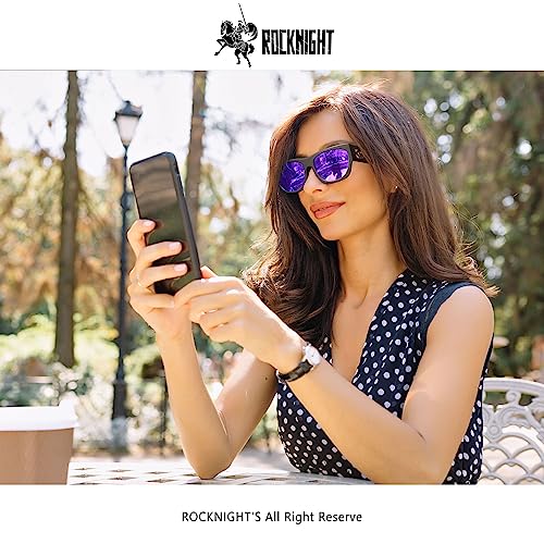 ROCKNIGHT HD Polarized Driving UV400 Protection Sunglasses Anti Glare Lightweight Trendy Temple Flat Lens2