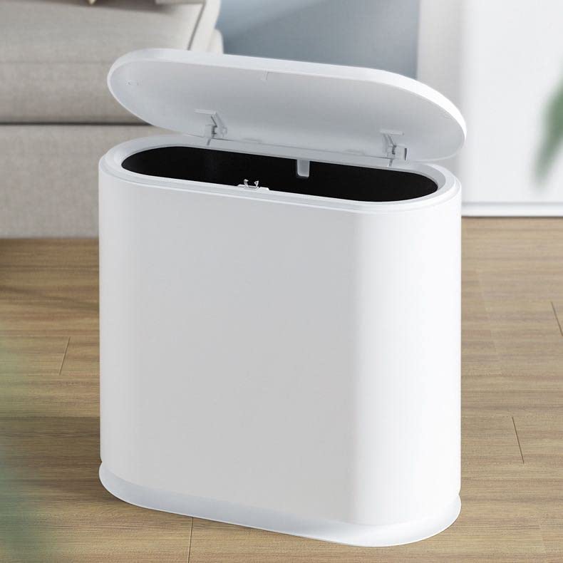 Buy KLGO 8 Liter Slim Plastic T Can with Lid,2.42Gallon Double Barrel