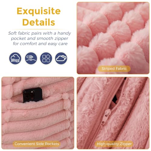 Image of MAXYOYO Bean Bag Chair Bed with Pillow, Convertible Sofa to Floor Bed | Comfy Chair Couch with Removable Cover, High-Density Shredded Foam Filling, Cozy Floor Lounge for Bedroom Living Room