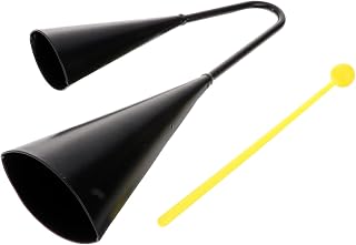 ifundom Cencerros Dobles De Metal De Gran Tamaño De Color Negro Para Instrumentos Musicales Y Juguetes Educativos