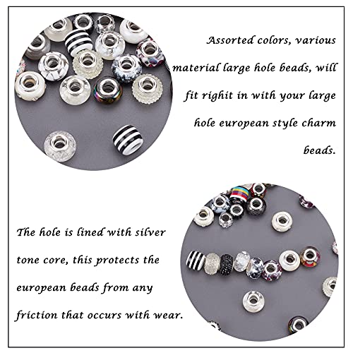 nbeads 54pcs Mixed Style and Colours European Beads - Image 4