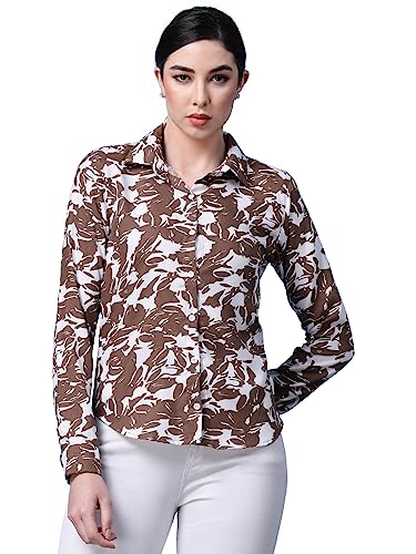Image of OOMPH! Women's Cotton Regular Fit Floral Button Down Shirt