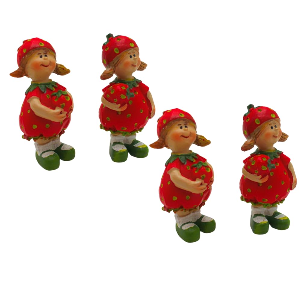Dekohelden24 Strawberry Children Small Decorative Figurines