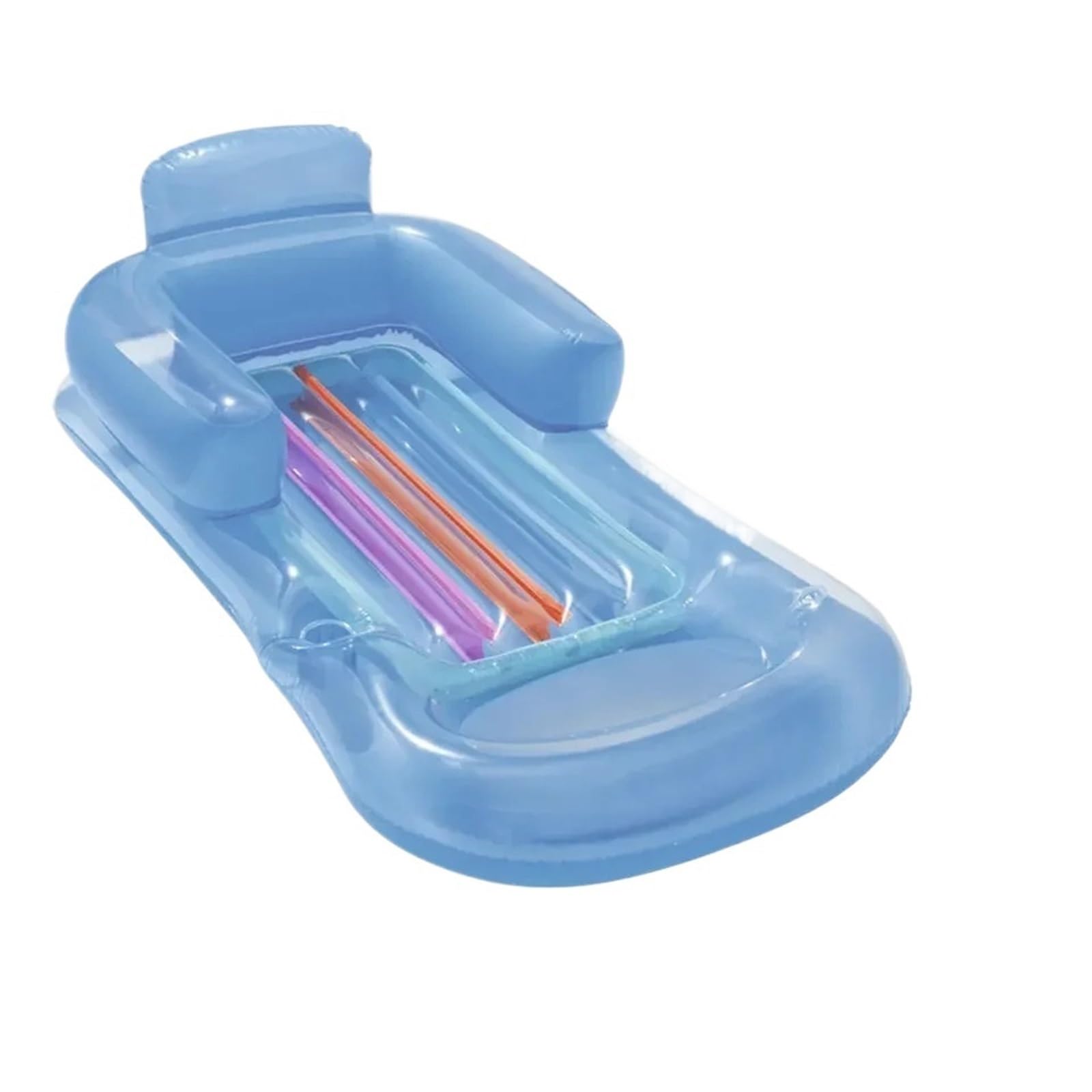 Hamac flottant avec main courante pour l'été, avec trou de tasse et dossier réutilisable pour piscine