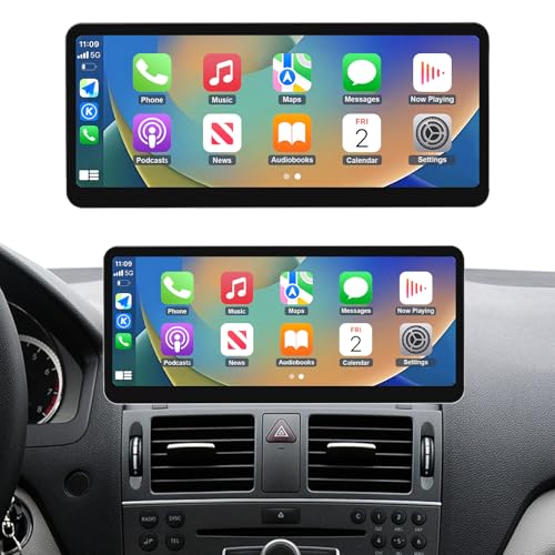 Pantalla táctil 12.3" CarPlay Android Auto para Mercedes-Benz C-Class miniatura 1