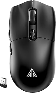 SOLAKAKA Kablosuz Oyun Faresi, 26.000 DPI, 58g Ultra Hafif Üçlü Mod Tip-C Kablolu/BT/2.4GHz Kablosuz Fare, Programlanabilir Düğmeler, PC/Mac/Dizüstü Bilgisayarla Uyumlu, Siyah