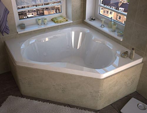Atlantis Whirlpools 6060CDR Cascade 60 x 60 Corner Air & Whirlpool Jetted Bathtub