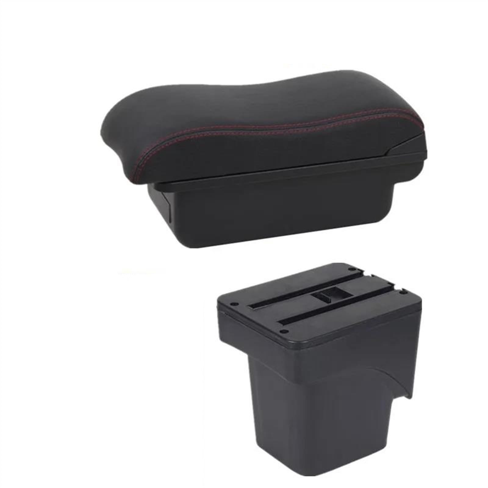 NOHEEU Car Armrest Centre Box Storage Support Arm Interior Retrofit Accessories For Focus 2 Mk2(A2 red line No USB)