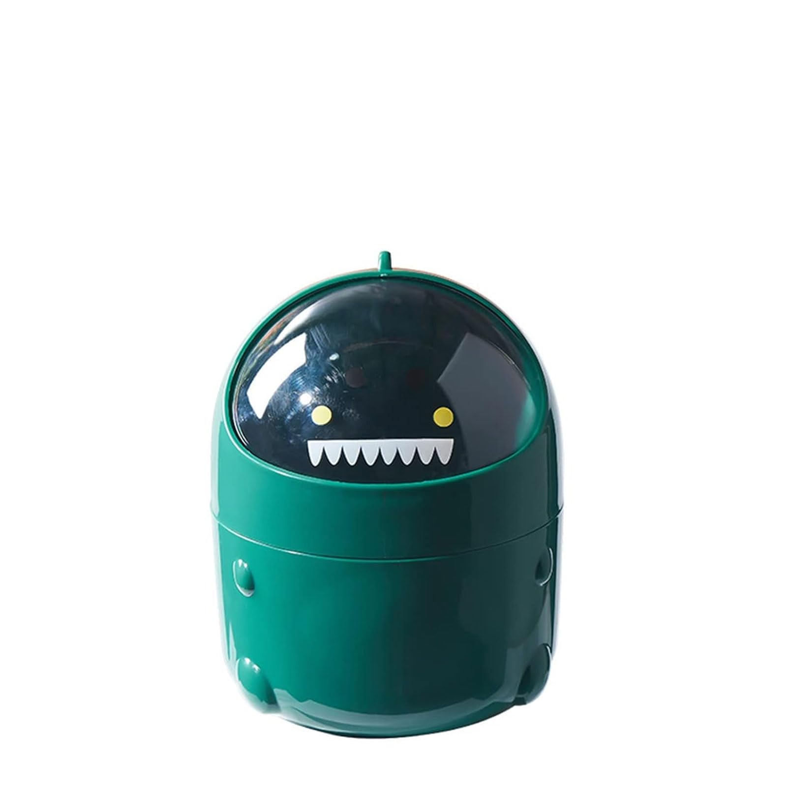 Adorable Dinosaur Mini Trash Can 0 63 Gallon Small Desktop Garbage Bin with Lid Compact Waste Basket for
