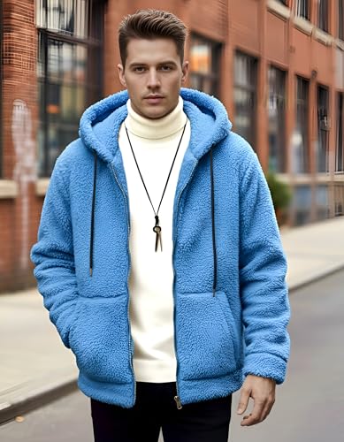 Image of Ben Martin Men Fleece Standard Length Zipper Hoodie with Kangaroo Pocket | Winterwear Jacket