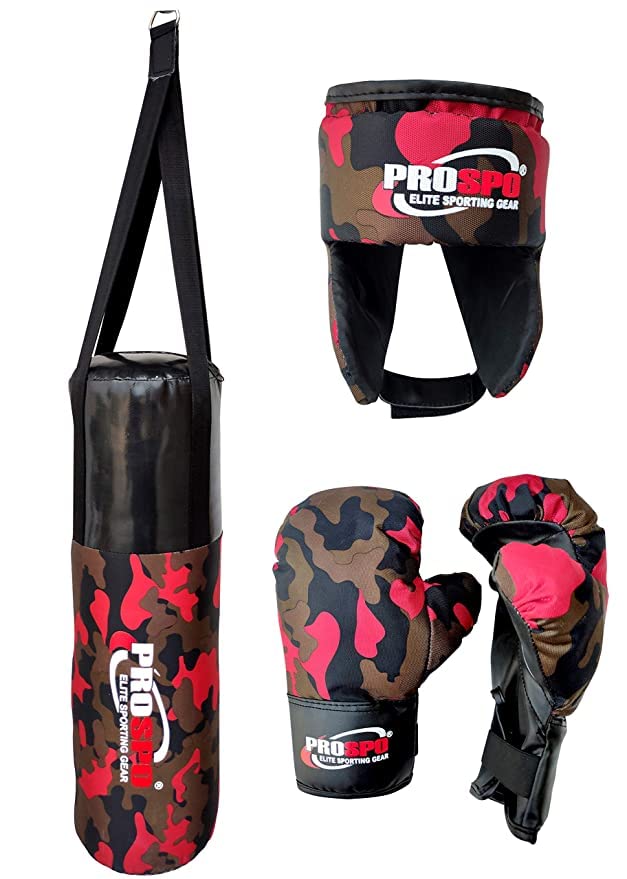 Prospo Boxing kit, Boxing Set, (Punching Bag/Glove/Headgear), Marine Junior Boxing Practice Set - Camouflage Age 1-8 (Marine) (B0BH4W3GNM) Amazon Price History, Amazon Price Tracker