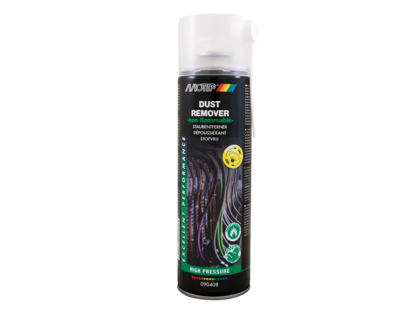 MOTIP Aerosol M04001-Vernice Spray, 500 ml, Colore Bianco Brillante